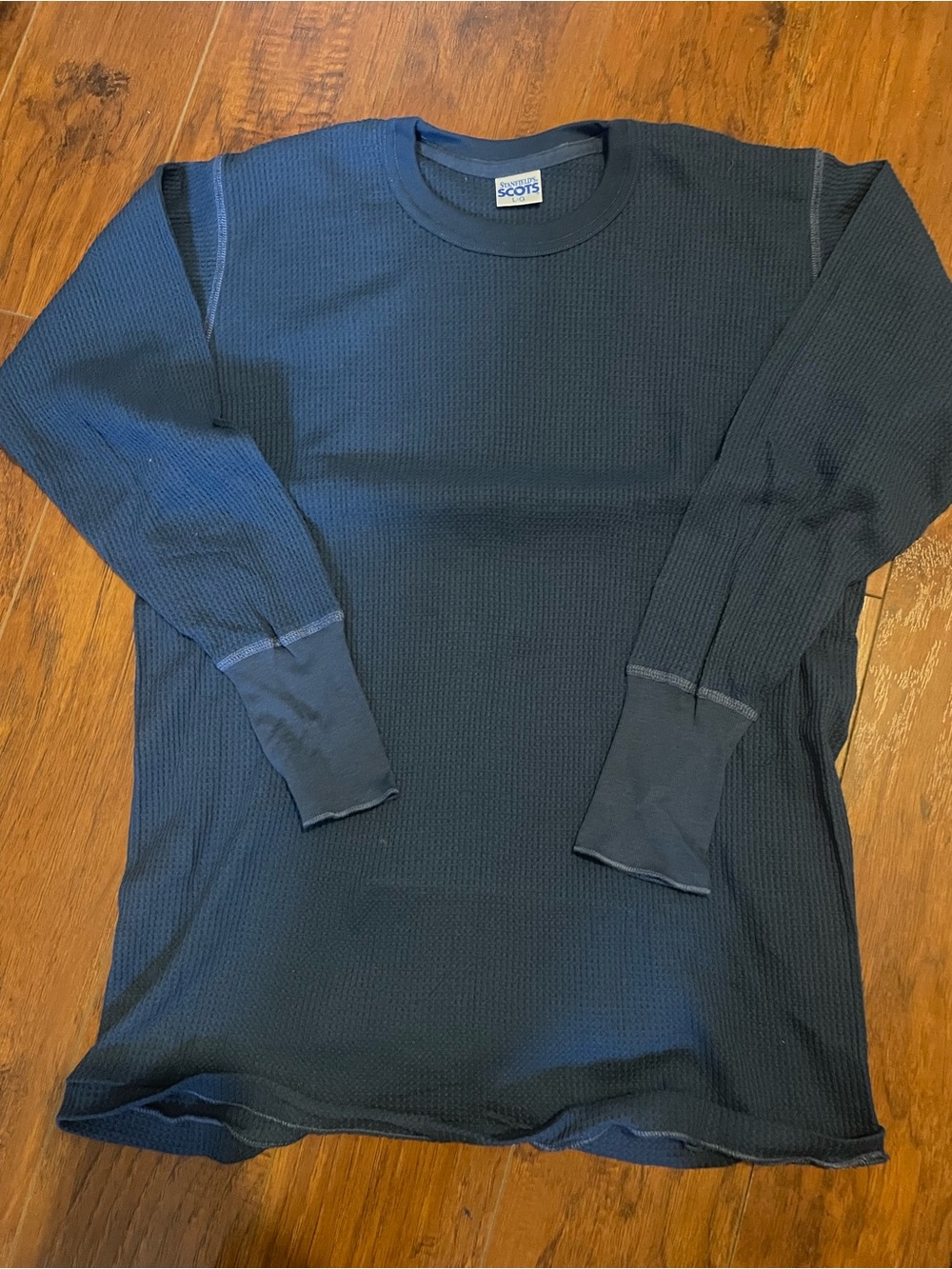 Vintage stanfield’s Scott Men’s Long Sleeve Thermal Crew - Blue